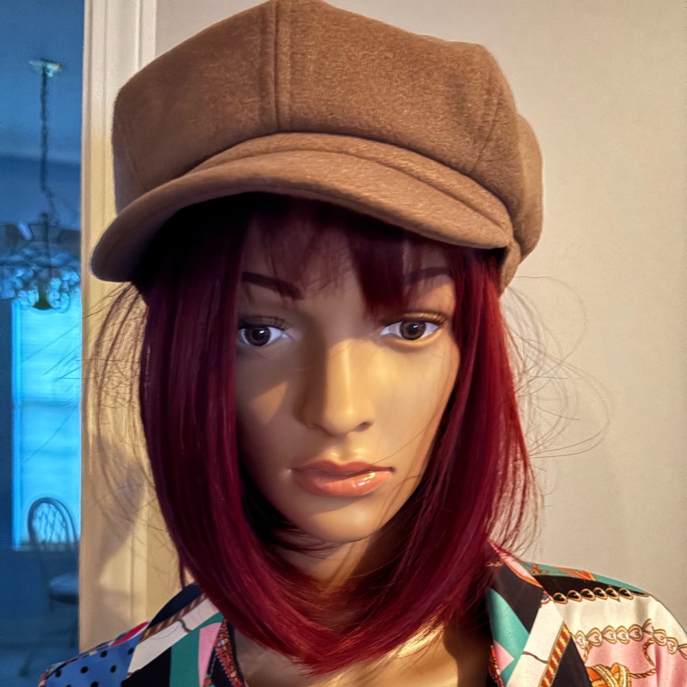 New Stylish Tan Newsboy Cap